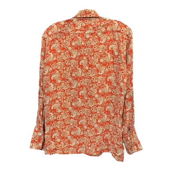 SANDRO Lanni Silk Paisley Patterned Long Sleeve Button-Down Blouse,Size 3FR/ 8US - Picture 7 of 17